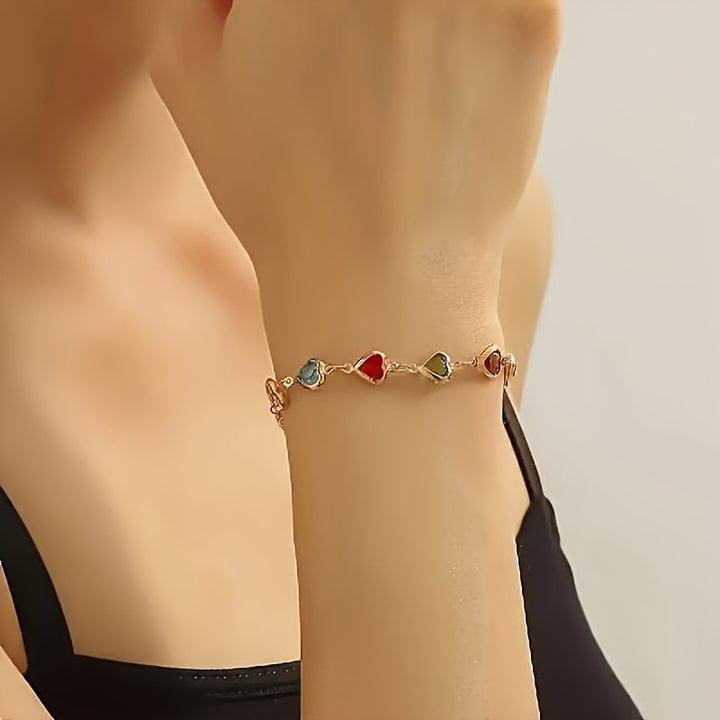 Gail | Stilig Mångfärgad Hjärtdesign Armband