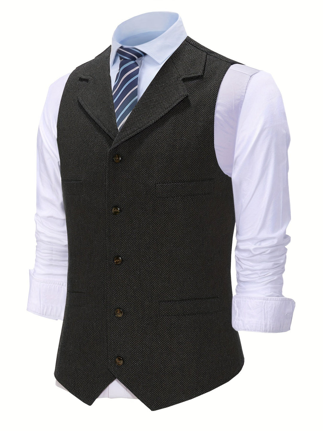 Byron | Raffinerad Herringbone Väst