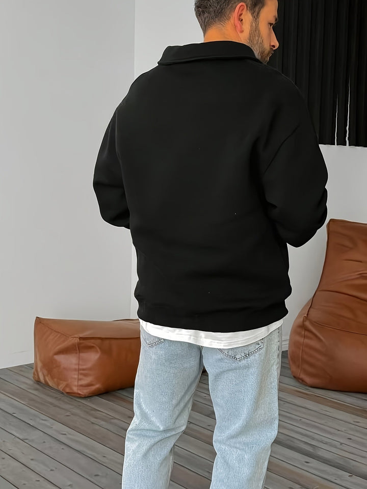 Nathaniel | Mysig Halv-Zip Sweatshirt