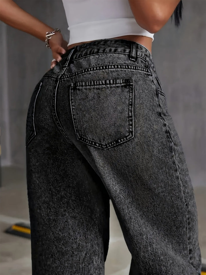 Tamsin | Högmidjade Vida Jeans