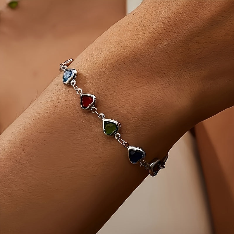 Gail | Stilig Mångfärgad Hjärtdesign Armband