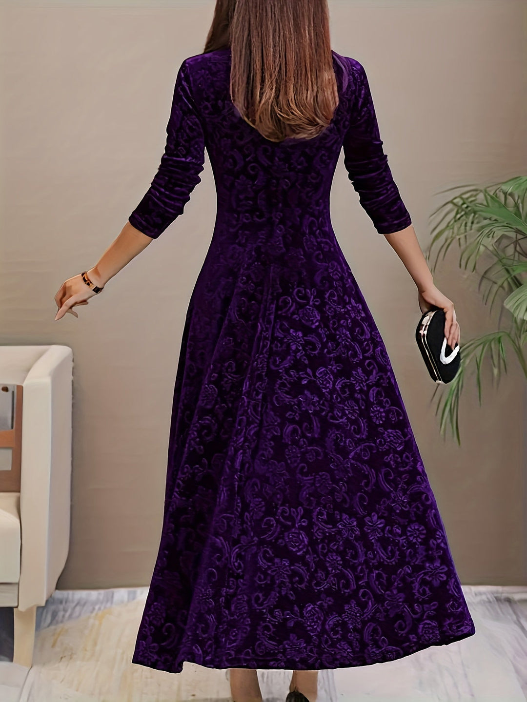 Adeline | Elegant långärmad midi-klänning