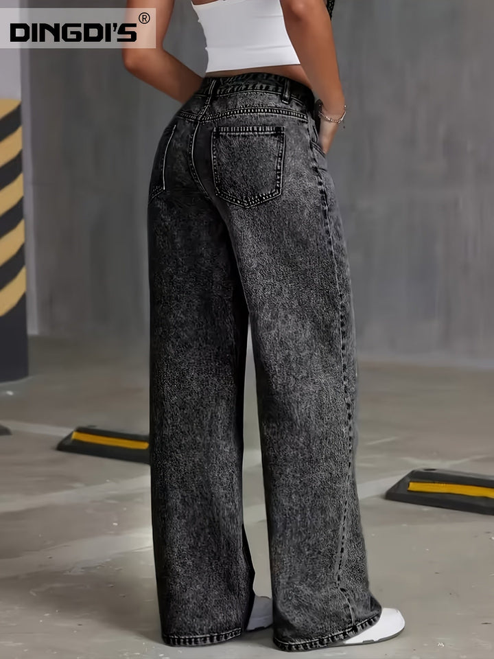 Tamsin | Högmidjade Vida Jeans