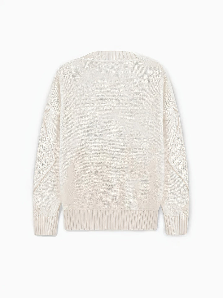 Lucinda | Mysig Kabelstickad Knappcardigan