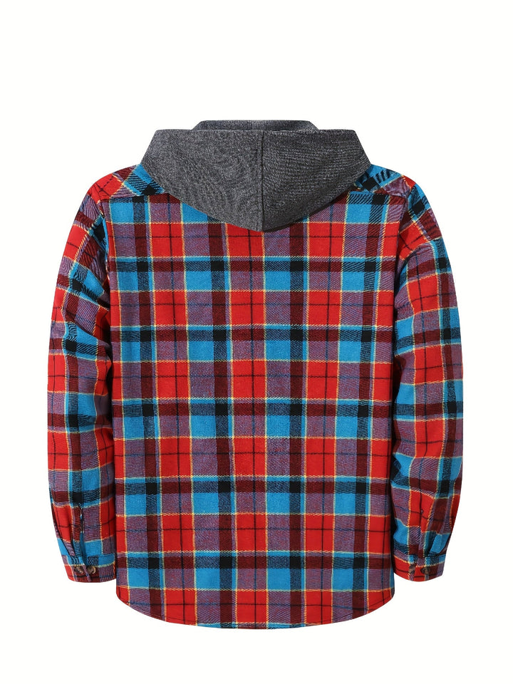 Braxton | Rutig Hoodie Skjorta