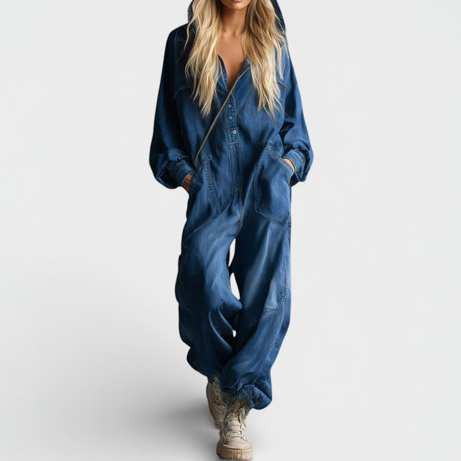 Sierra | Hoodie Jumpsuit med Långa Ärmar