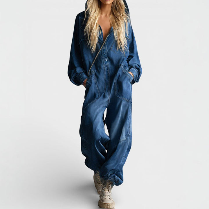 Sierra | Hoodie Jumpsuit med Långa Ärmar