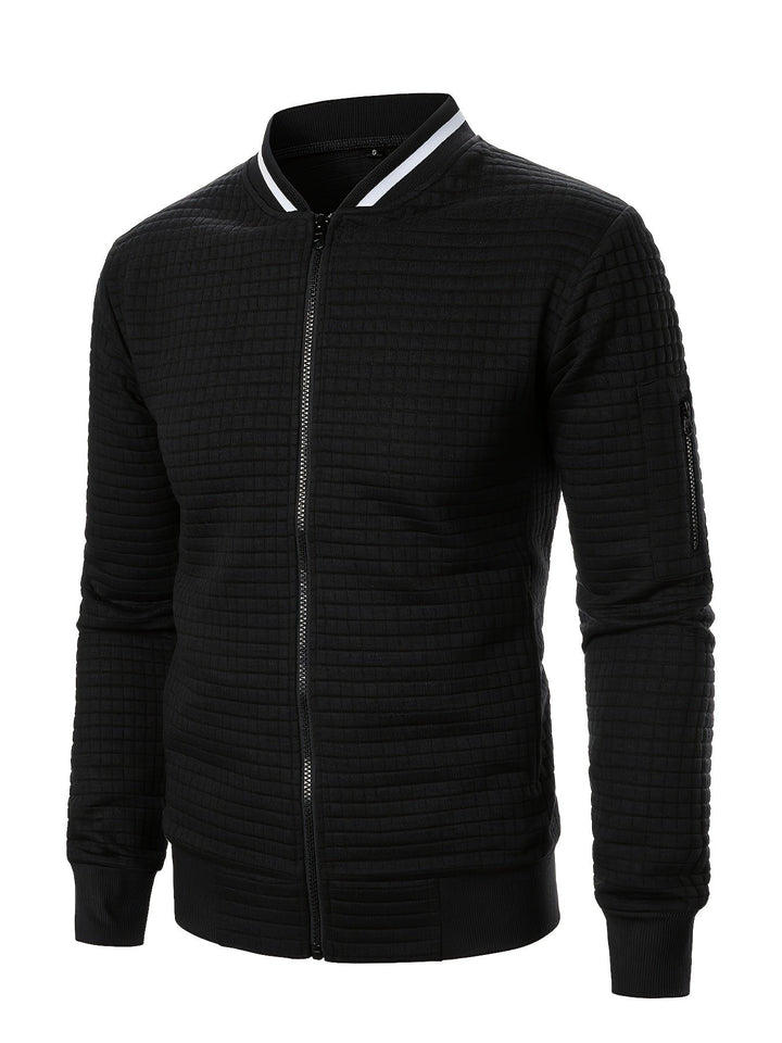Raymond | Texturerad Zip-Up Bomberjacka