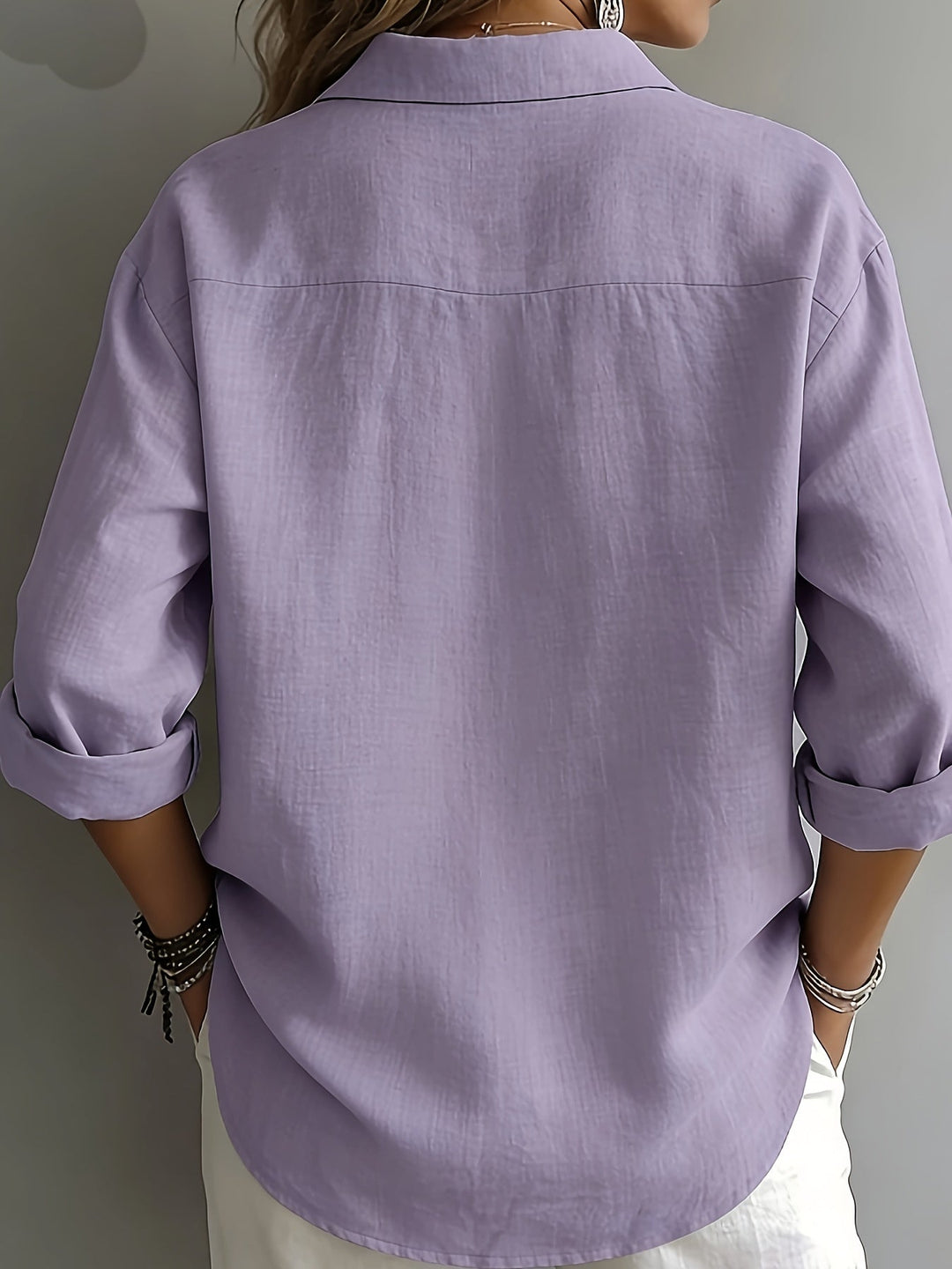 Freya | Avslappnad Blus med Krage