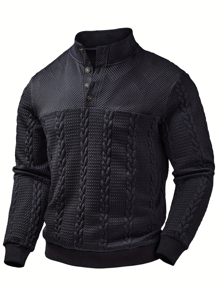 Sterling | Texturerad Pullover med Ståkrage