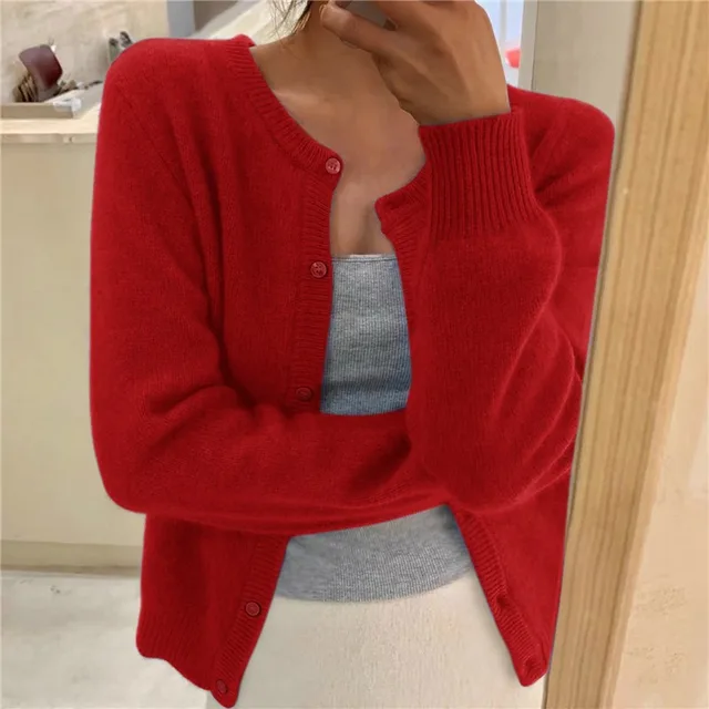 Delphina | Mjuk Knapp-Front Cardigan