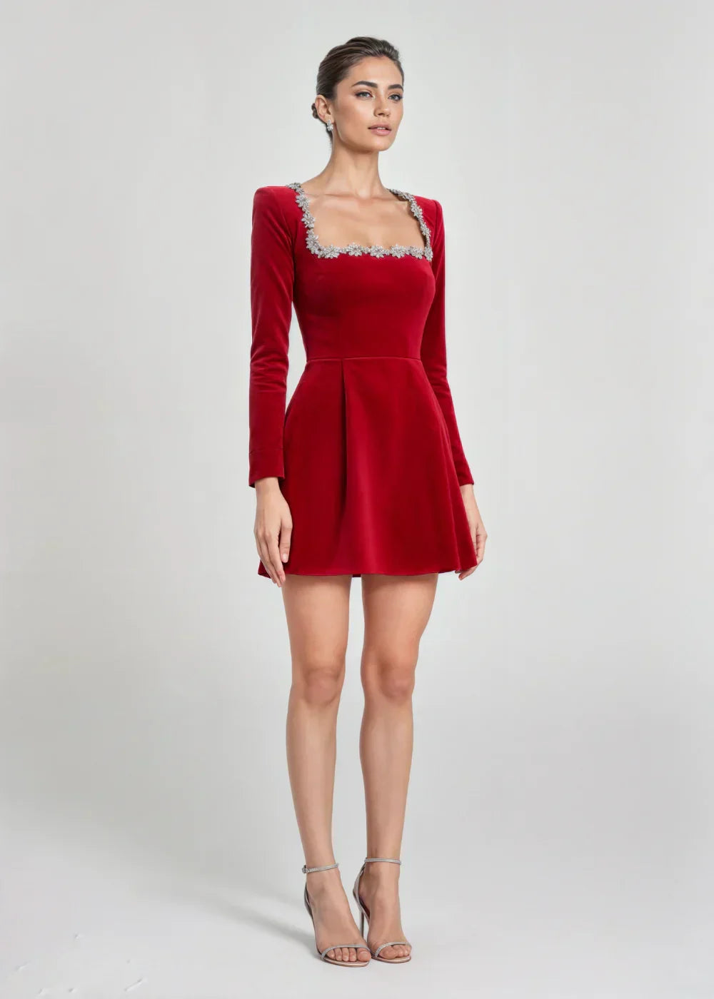 Brielle | Elegant Sammet Mini Klänning