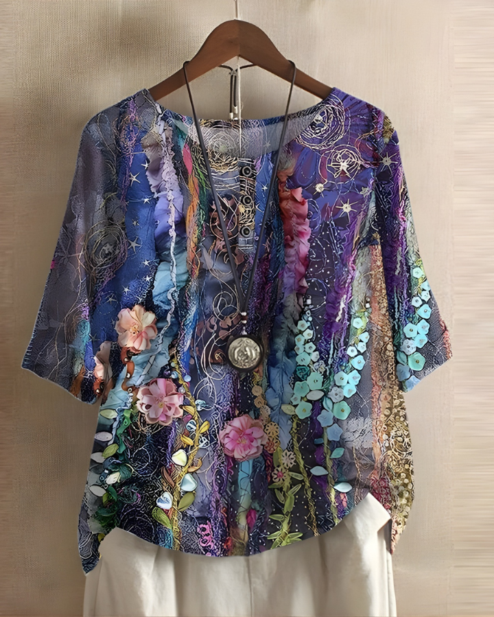 Fiona | Avslappnad Sommar Boho Topp