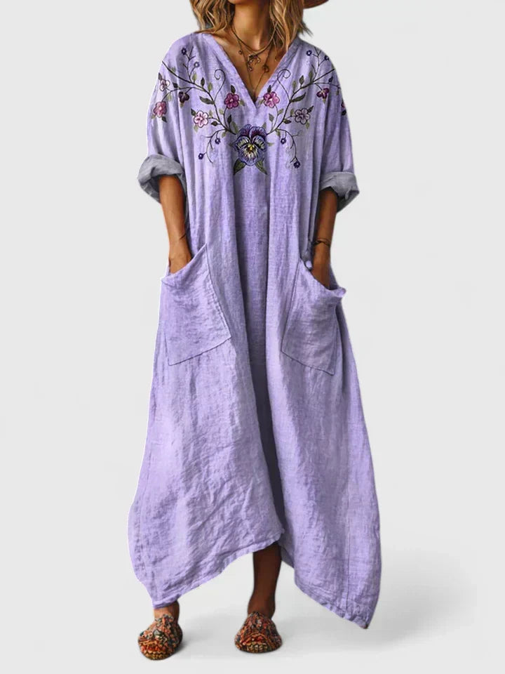 Aurora | Elegant Oversize Klänning med Fickor