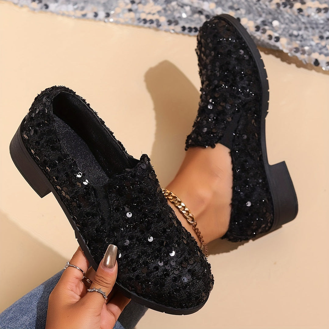 Bernadette | Glittrande Slip-On Loafers