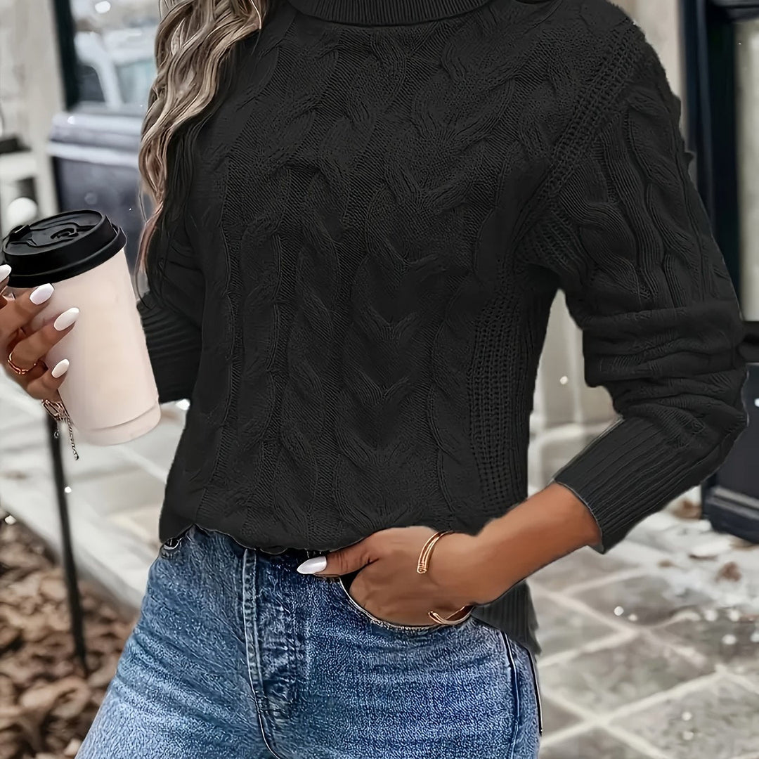 Celeste | Mysig kabelstickad polotröja