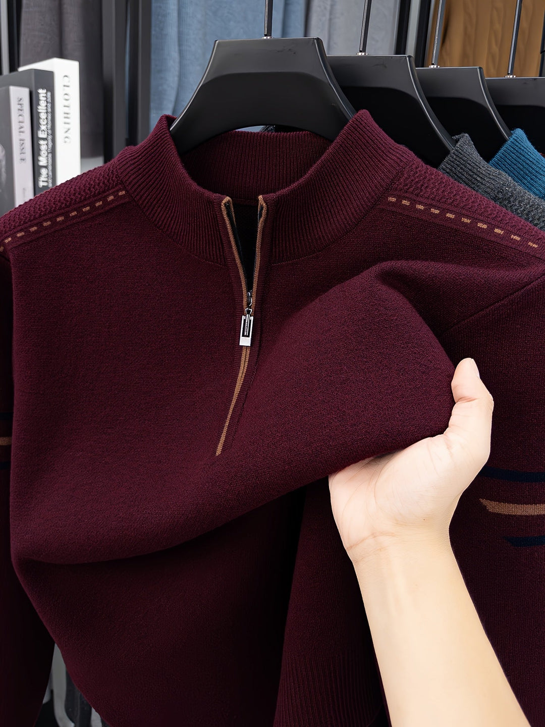 Nathan | Halvdraget Mock Neck Tröja