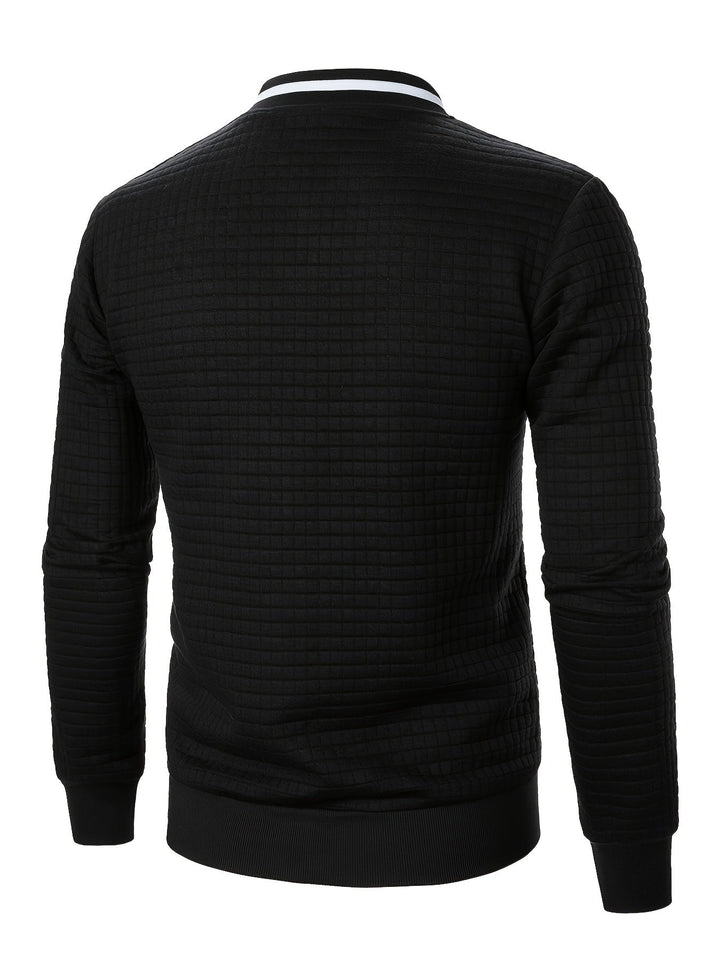 Raymond | Texturerad Zip-Up Bomberjacka