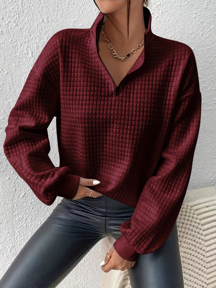 Susanna | Avslappnad Kvartzip-Pullover