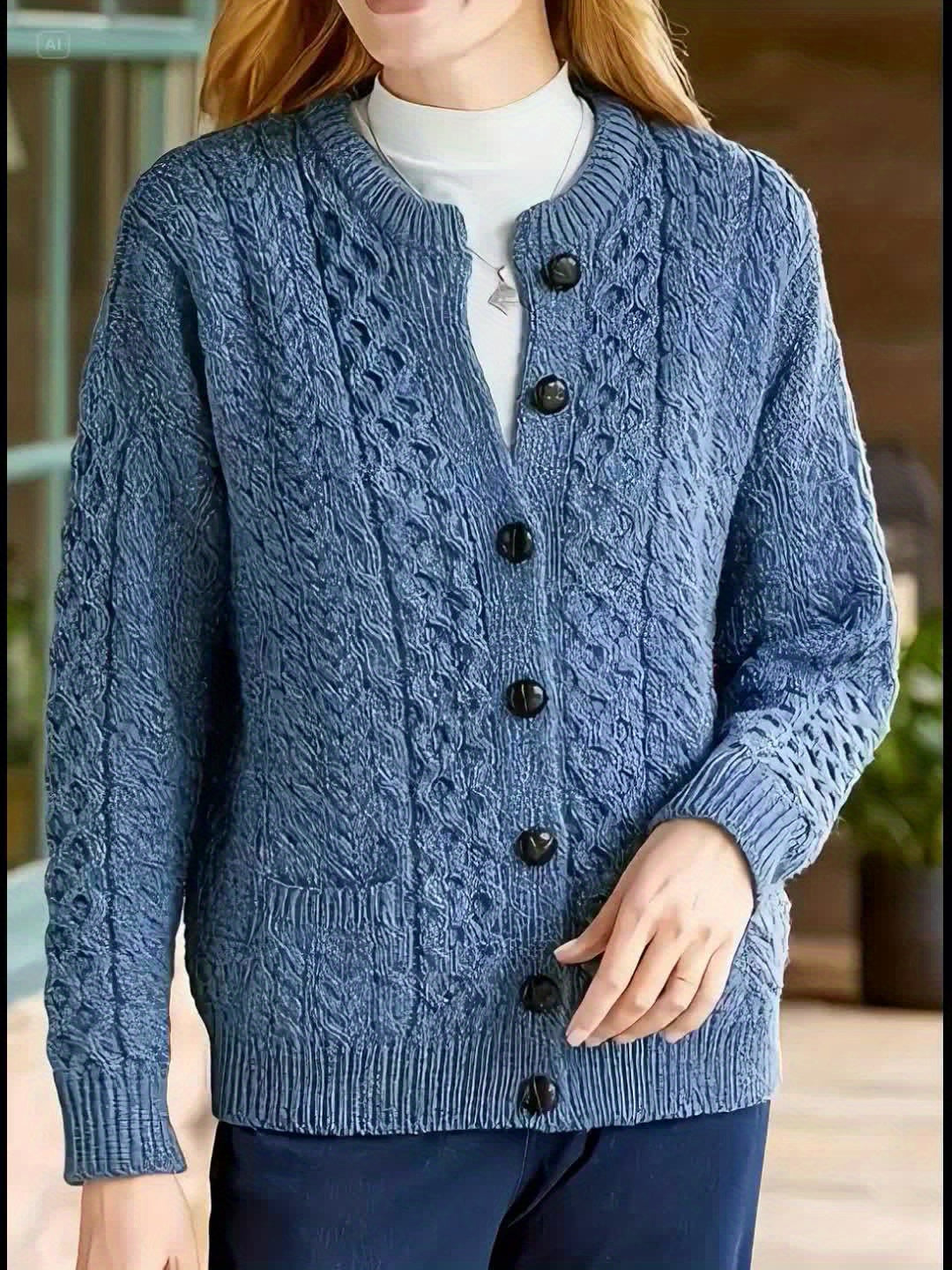 Fern | Texturerad Knapp-Front Kofta