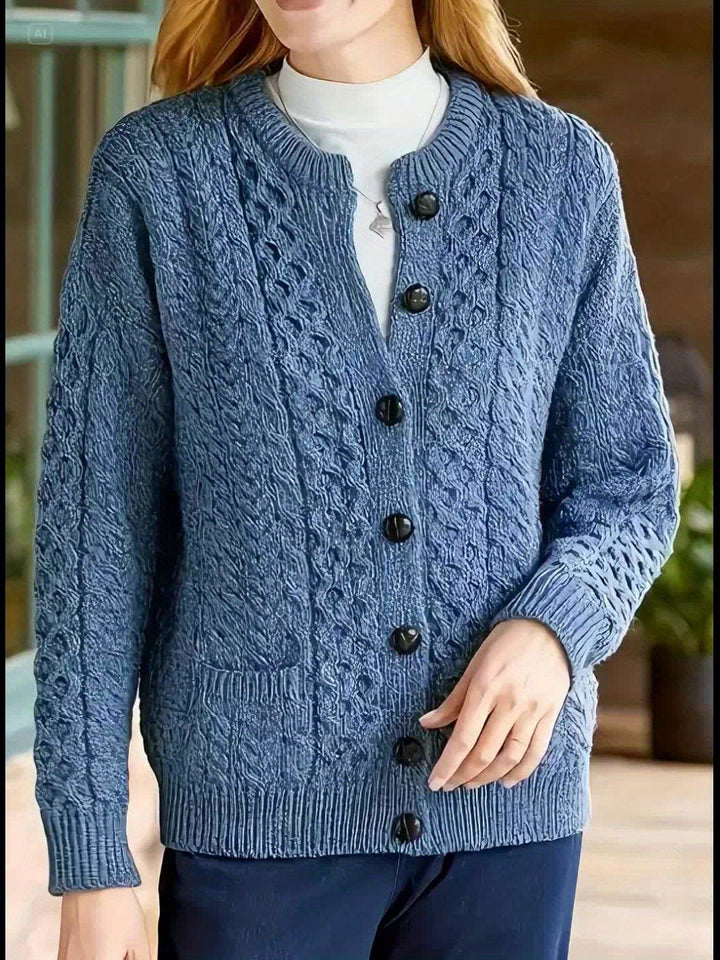 Fern | Texturerad Knapp-Front Kofta