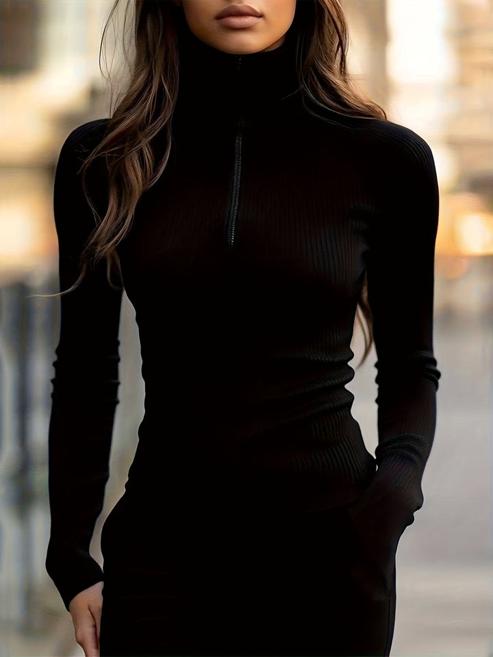 Sloane | Elegant Halvdraget Höghalsad Topp