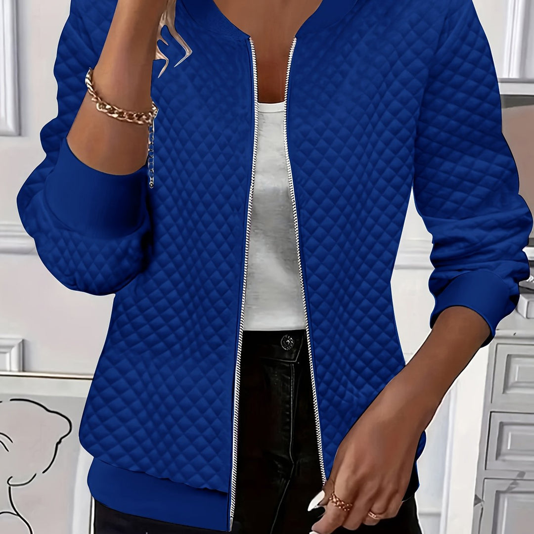 Carolyn | Kviltad-textur Baseballjacka