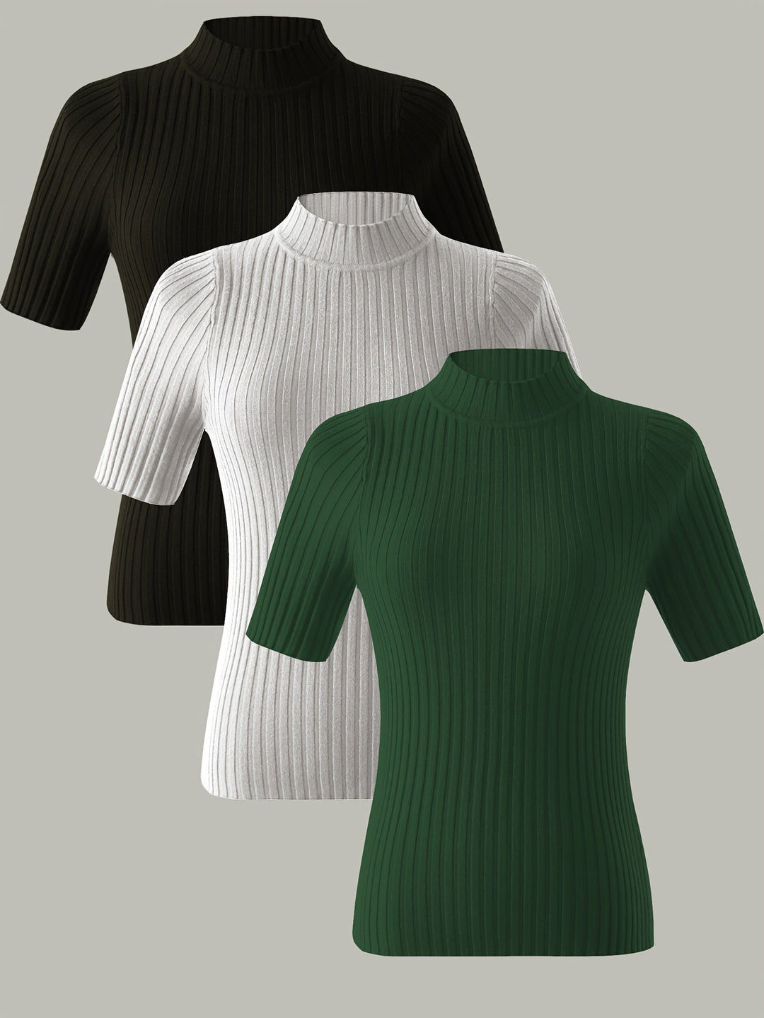 Verity | Ribbade Mock-Neck Topp
