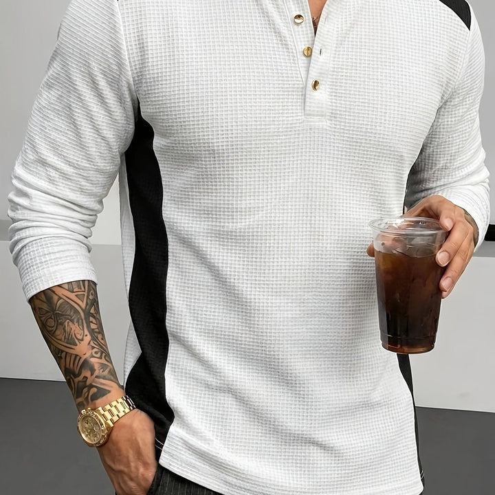 Curtis | Texturerad långärmad Henley