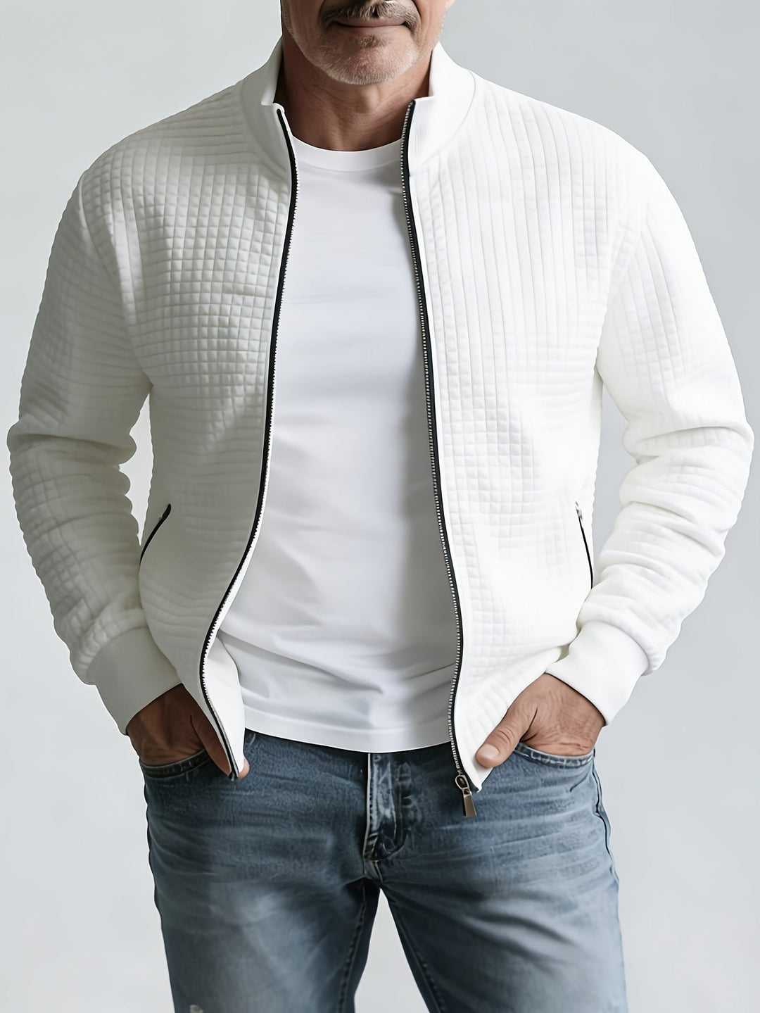Sullivan | Texturerad Jacka med Ståkrage
