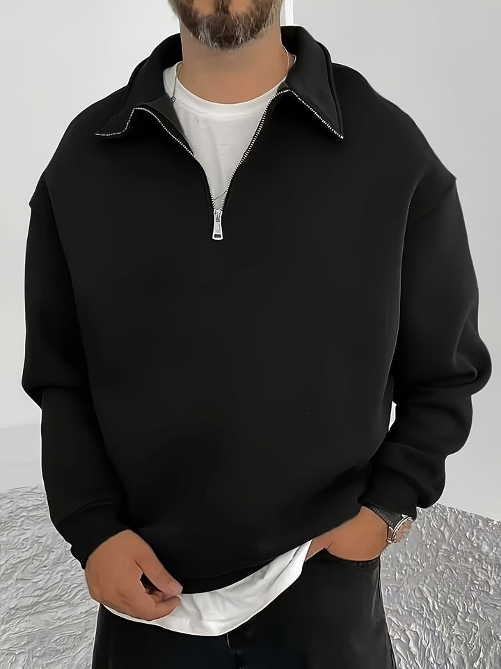 Nathaniel | Mysig Halv-Zip Sweatshirt