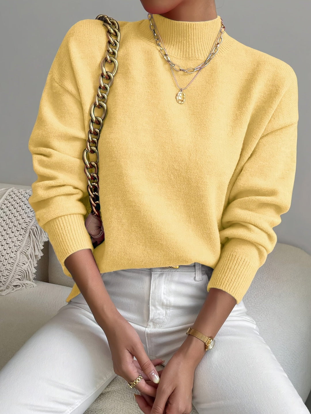 Lorelei | Förfinad Mock Neck Tröja