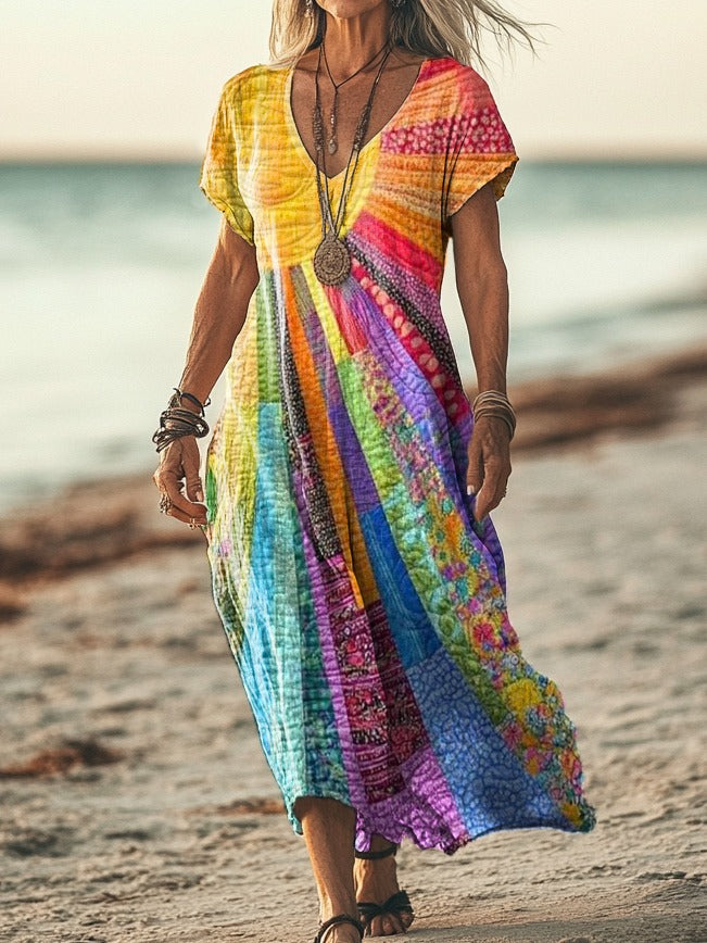 Alice | Elegant Bohemisk Sol Design Klänning