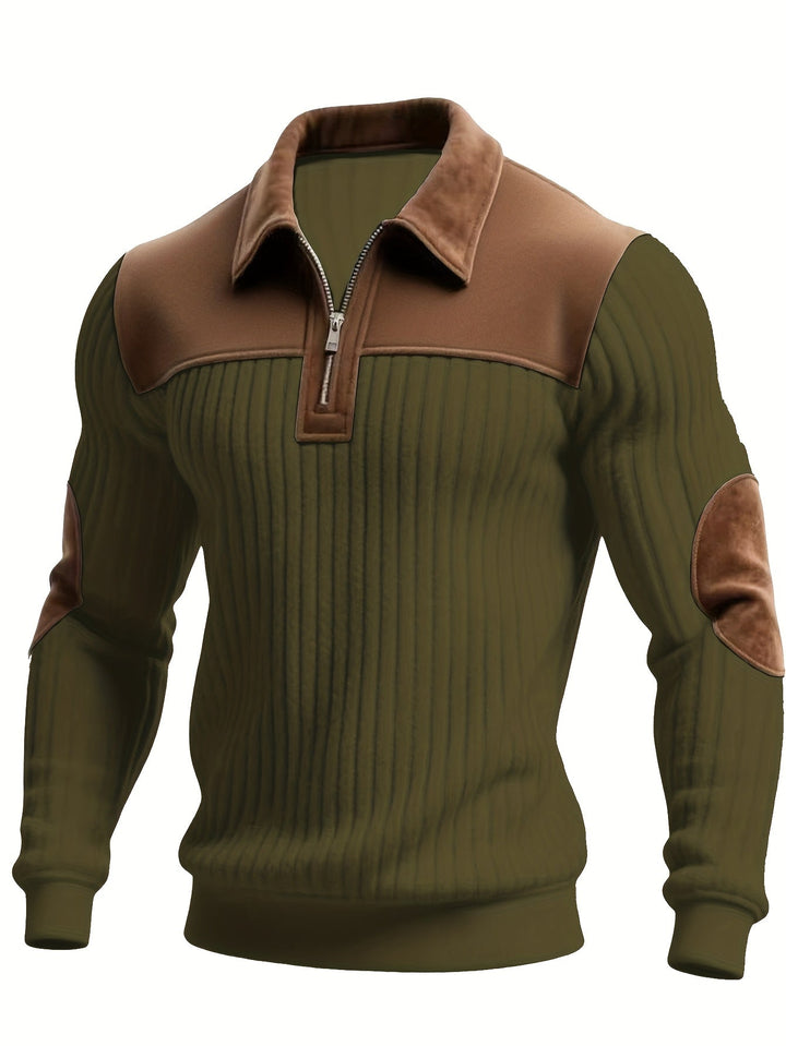 Roland | Tvåfärgad Quarter-Zip Pullover