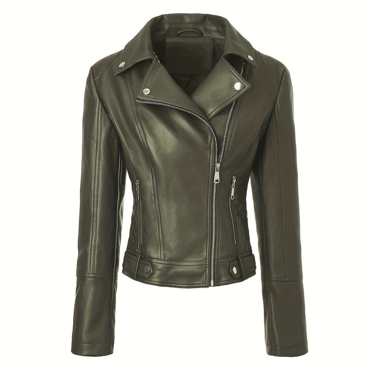 Mabel | Skulpterad Zip-Front Moto Jacka