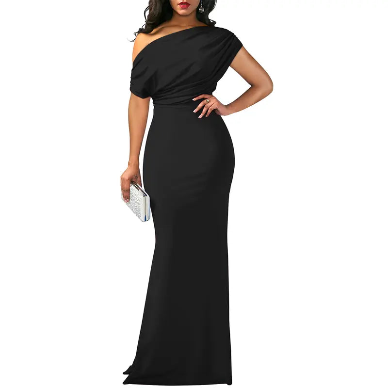 Ros | Elegant Off-Shoulder Aftonklänning