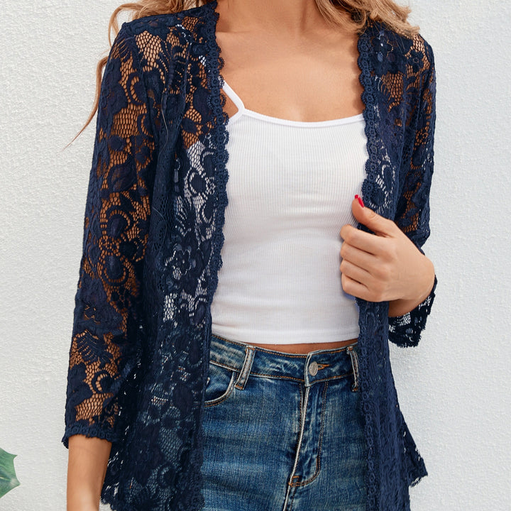 Cassandra | Blommig Öppen Cardigan