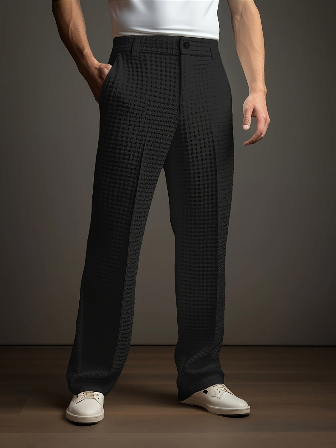 Harold | Avslappnade Texturerade Byxor