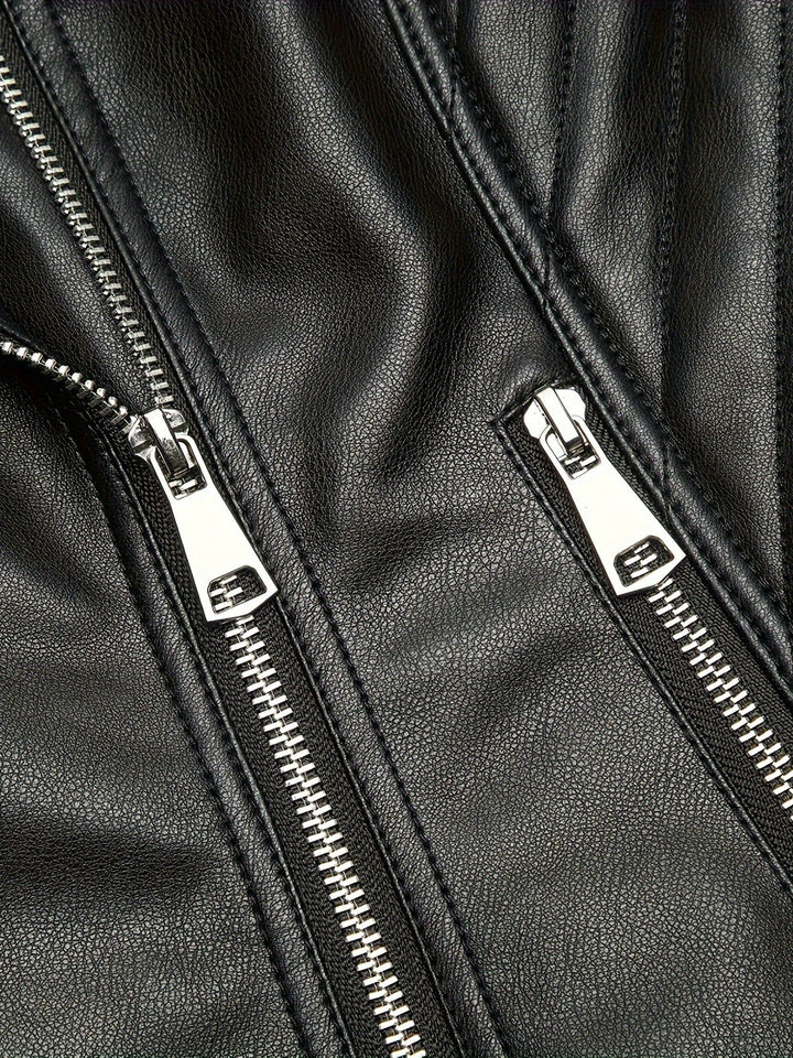 Mabel | Skulpterad Zip-Front Moto Jacka