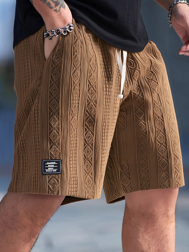 Nolan | Texturerade Drawstring Shorts