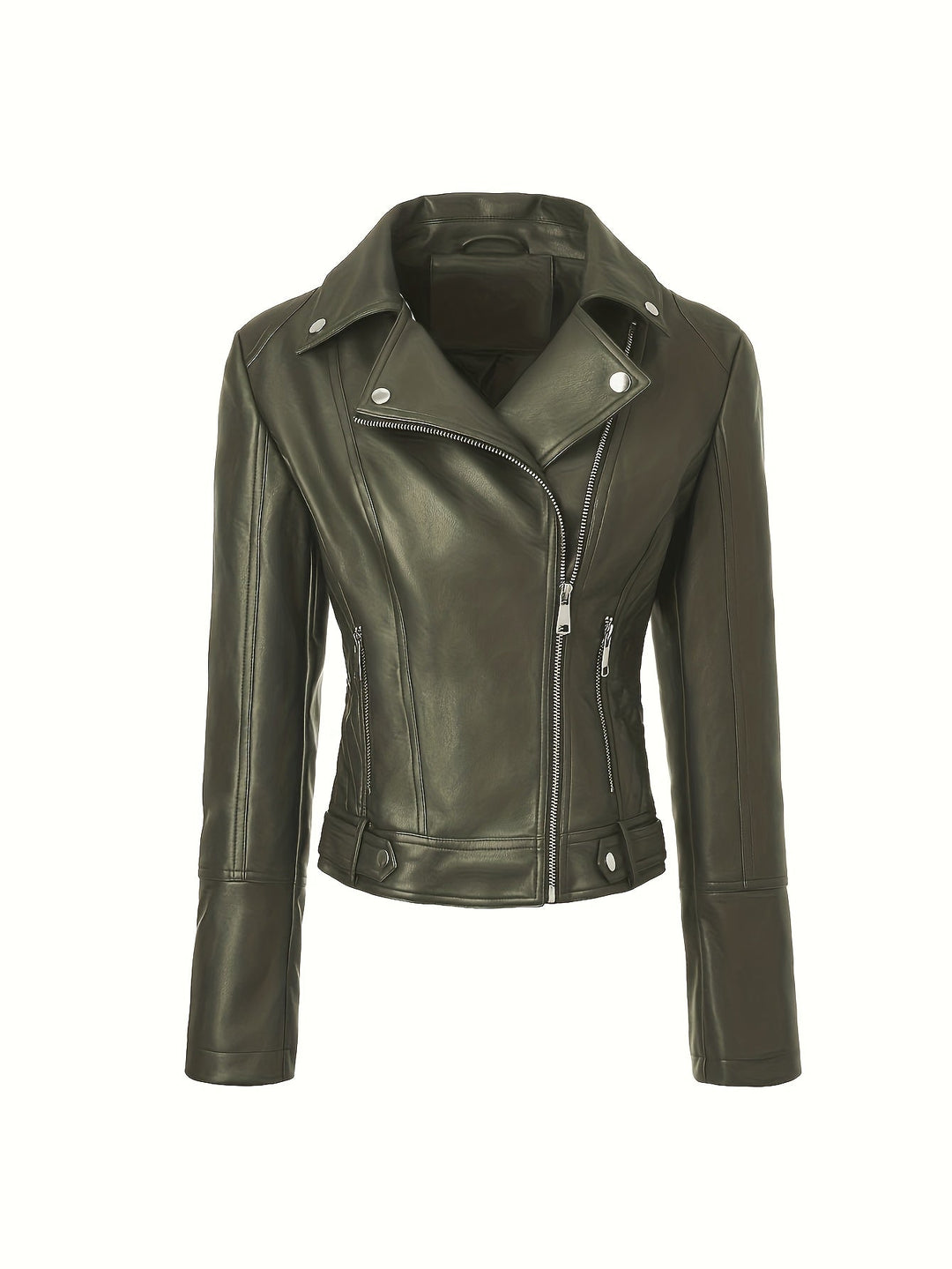 Mabel | Skulpterad Zip-Front Moto Jacka