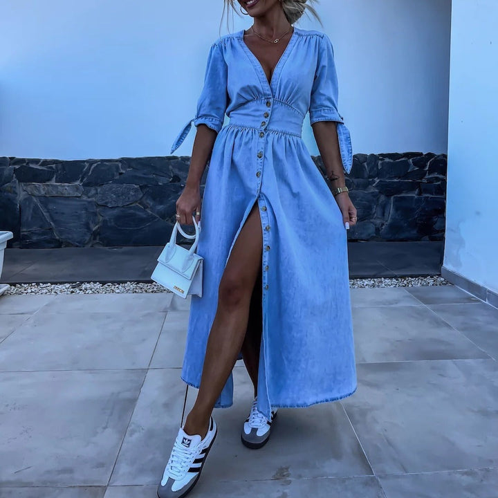 Drottning | Sexig Denimklänning