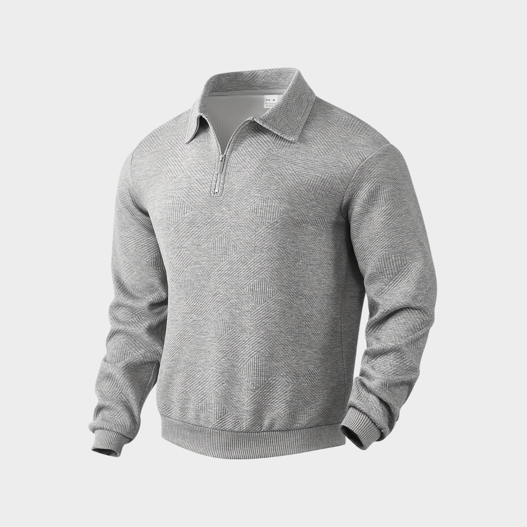 Hudson | Texturerad Halvdraget Pullover
