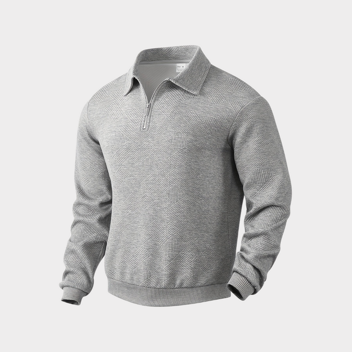 Hudson | Texturerad Halvdraget Pullover