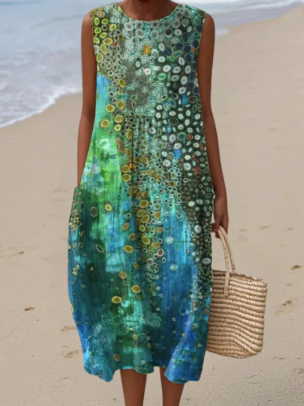 Victoria | Stilig Mid Sleeve Reef Midi Klänning