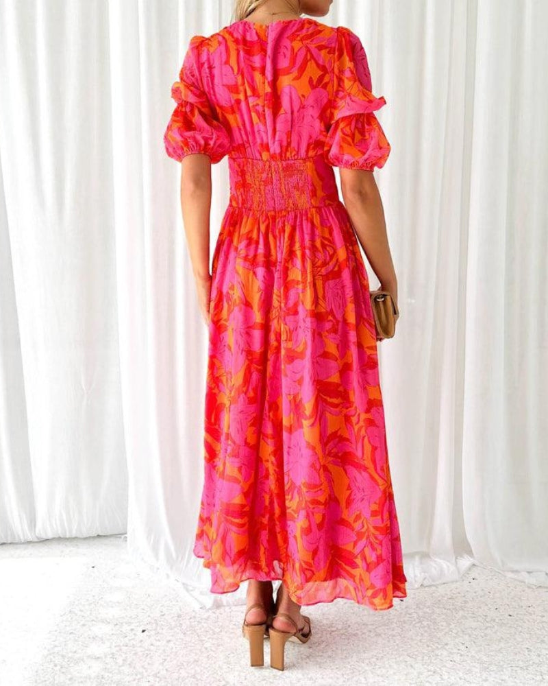 Valentina | Elegant Sommar Maxi Klänning