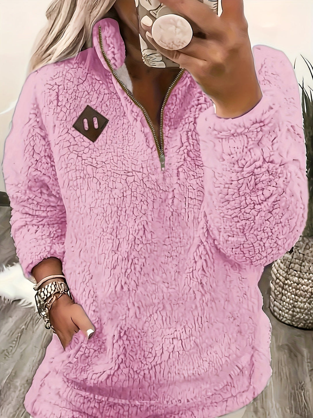 Renee | Mysig Halvdragkedja Pullover