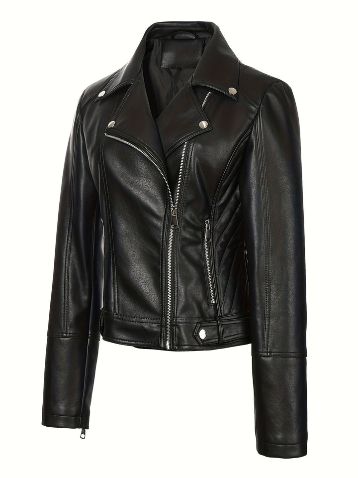 Mabel | Skulpterad Zip-Front Moto Jacka