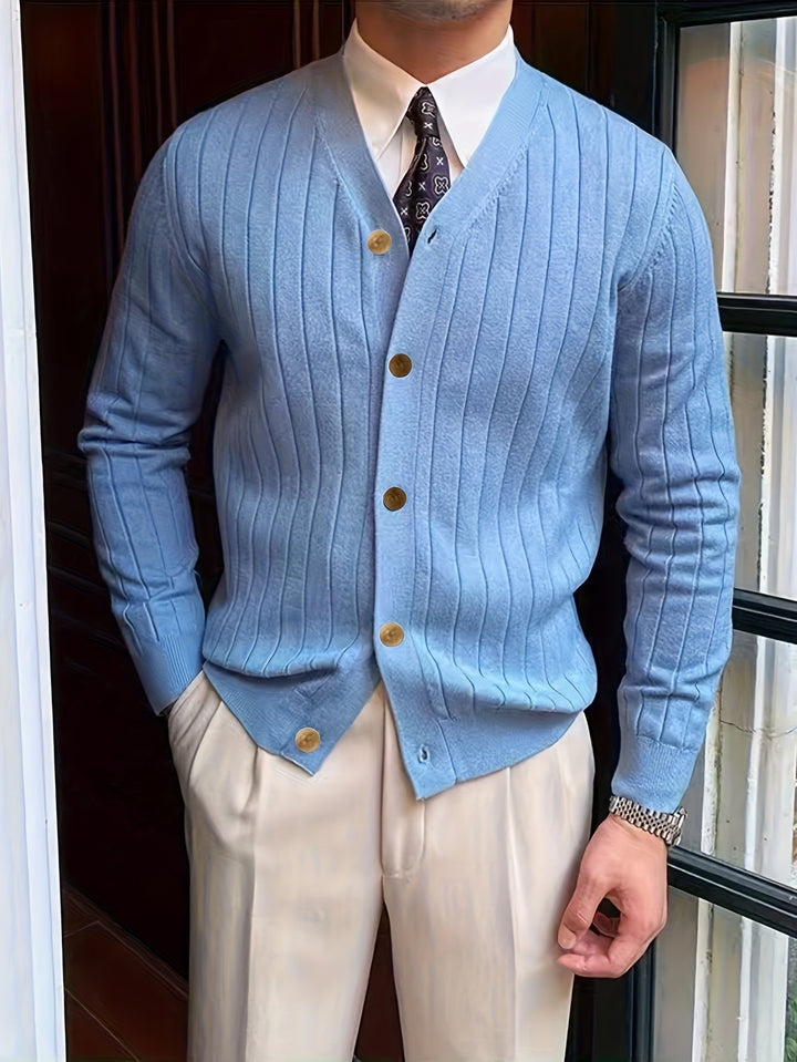 Arthur | Ribbade Knapp-up Cardigan