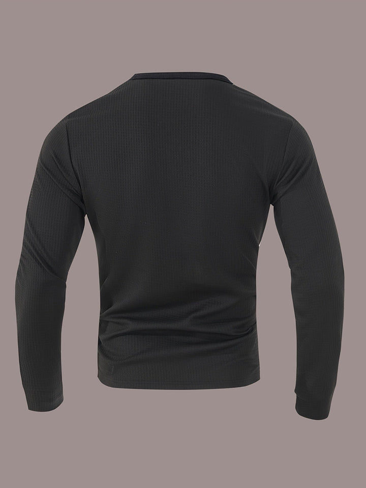 Curtis | Texturerad långärmad Henley